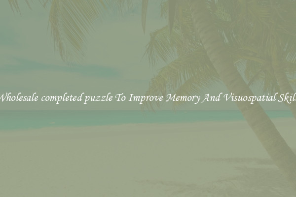 Wholesale completed puzzle To Improve Memory And Visuospatial Skills