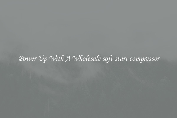 Power Up With A Wholesale soft start compressor