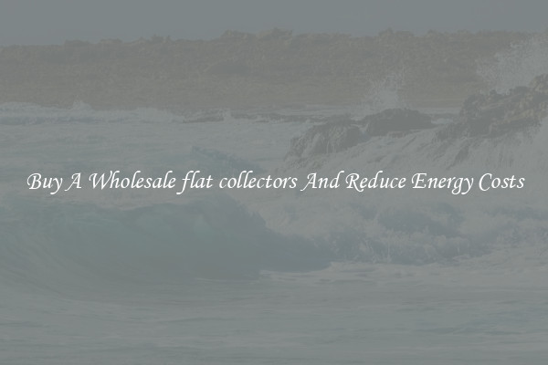 Buy A Wholesale flat collectors And Reduce Energy Costs