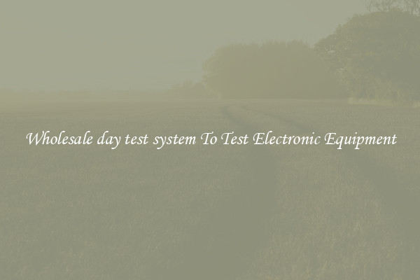 Wholesale day test system To Test Electronic Equipment