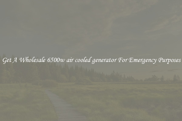 Get A Wholesale 6500w air cooled generator For Emergency Purposes