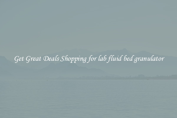 Get Great Deals Shopping for lab fluid bed granulator