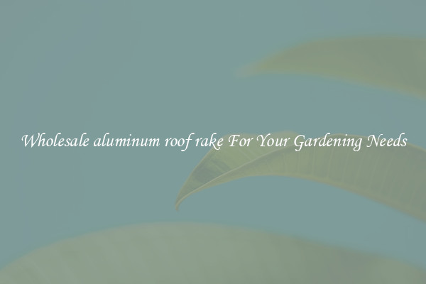 Wholesale aluminum roof rake For Your Gardening Needs