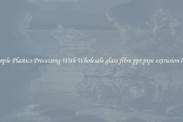 Simple Plastics Processing With Wholesale glass fibre ppr pipe extrusion line