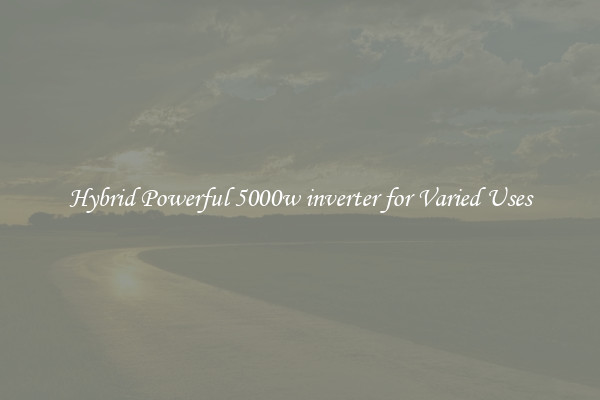 Hybrid Powerful 5000w inverter for Varied Uses
