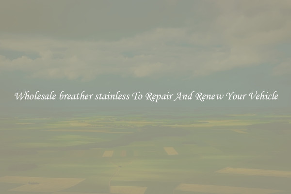 Wholesale breather stainless To Repair And Renew Your Vehicle