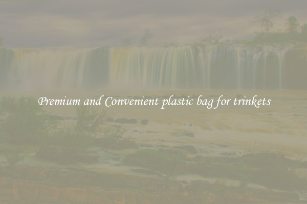 Premium and Convenient plastic bag for trinkets