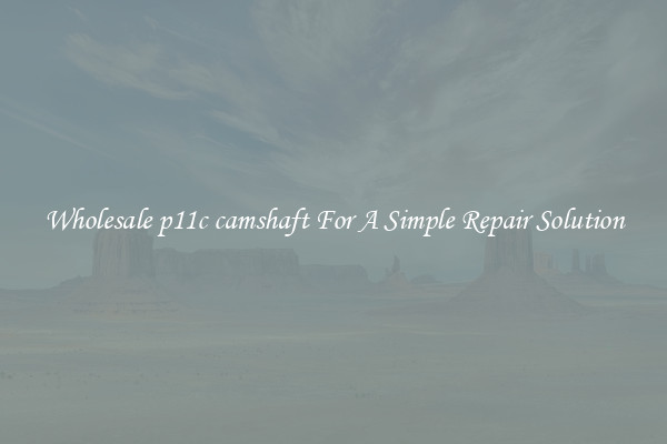 Wholesale p11c camshaft For A Simple Repair Solution