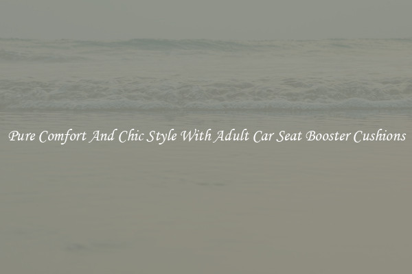 Pure Comfort And Chic Style With Adult Car Seat Booster Cushions