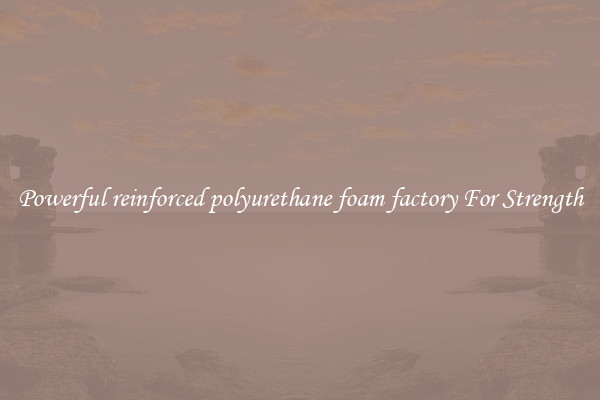 Powerful reinforced polyurethane foam factory For Strength