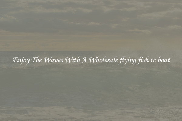 Enjoy The Waves With A Wholesale flying fish rc boat